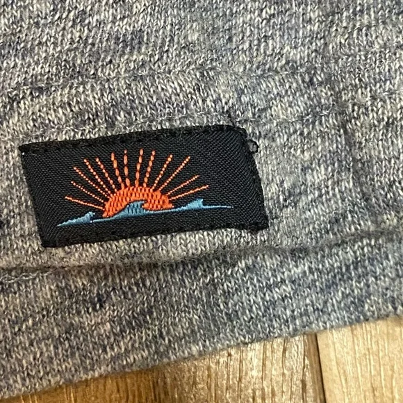 FAHERTY LONG SLEEVE POLO 100% ORGANIC COTTON HEATHER GRAY MENS SZ L